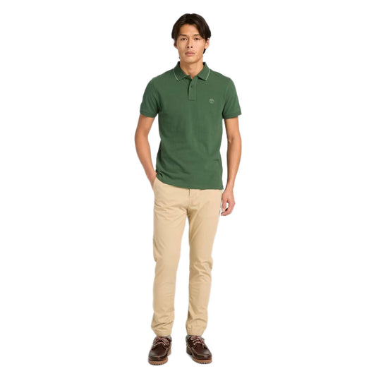 Millers River Printed Neck Short Sleeve Polo