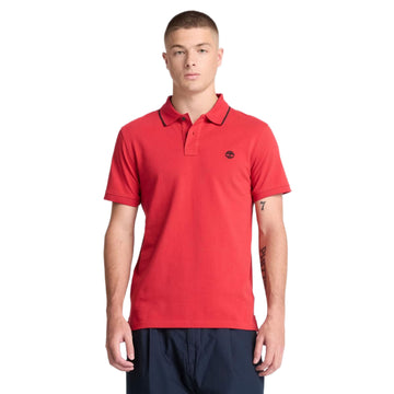 Millers River Printed Neck Short Sleeve Polo