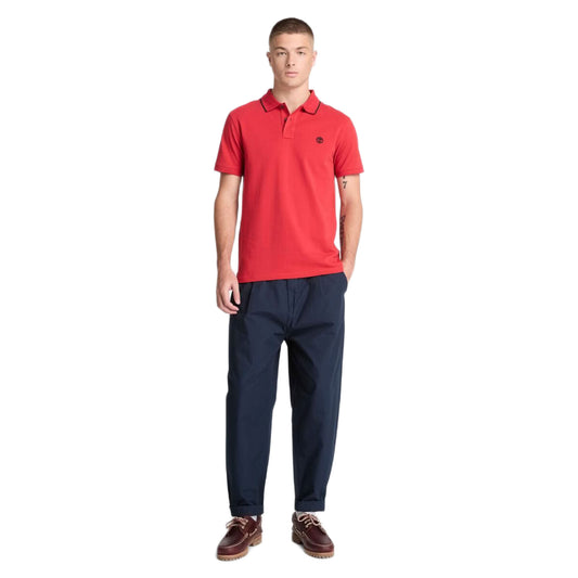 Millers River Printed Neck Short Sleeve Polo