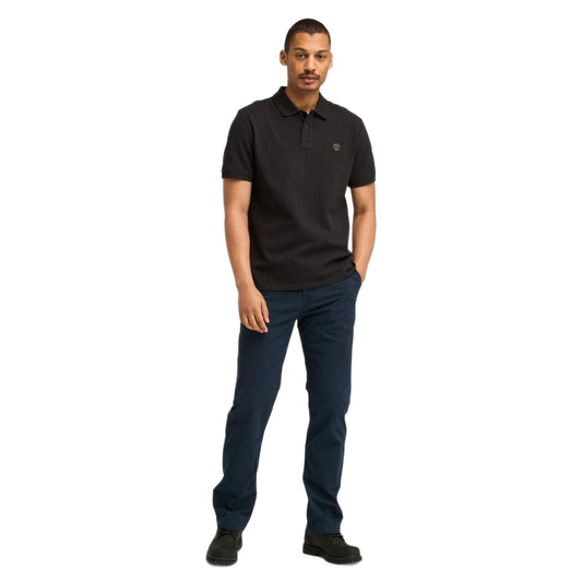 MILLERS RIVER Pique Short Sleeve Polo Black