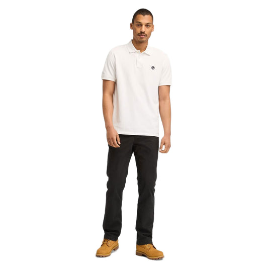 MILLERS RIVER Pique Short Sleeve Polo White