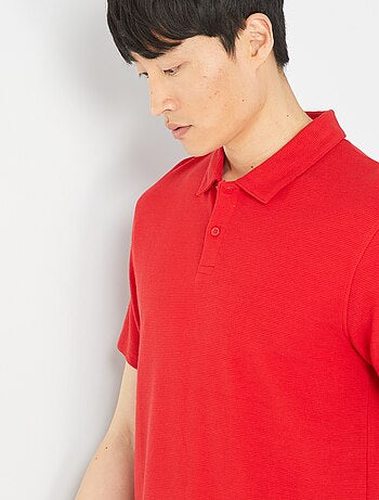 Plain jacquard polo shirt