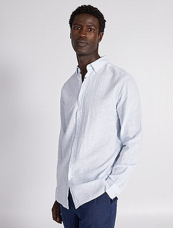 Straight-cut pinstripe shirt