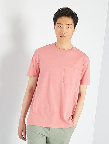 Loose-fit jersey T-shirt with pocket