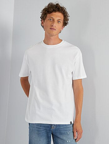 Loose-fit plain jersey T-shirt