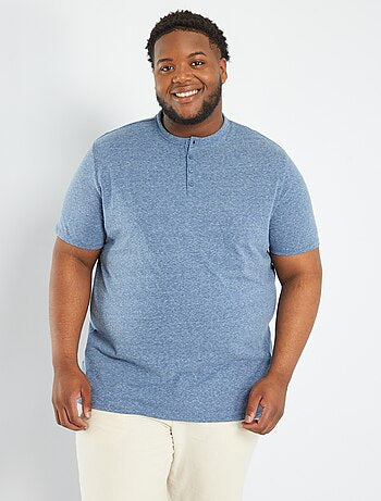 Henley collar T-shirt