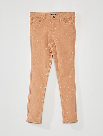 Velour trousers with stars