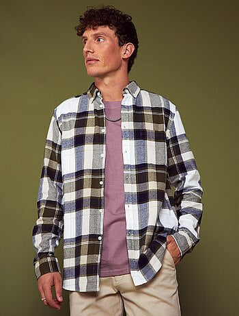 Straight flannel shirt