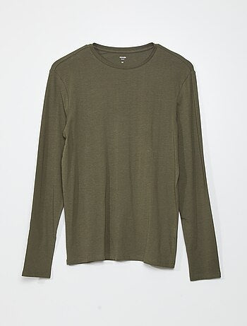 Long-sleeved slim-fit T-shirt