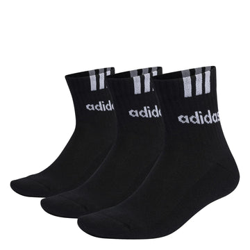 3-Stripes Linear Half-Crew Cushioned Socks 3 Pairs