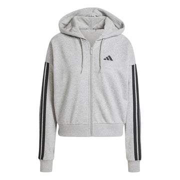 Essentials 3-Stripes French Terry Full-Zip Hoodie