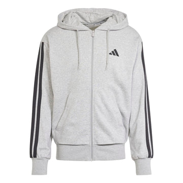 Essentials 3-Stripes French Terry Full-Zip Hoodie