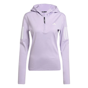 سترة Own The Run Winterized ذات سحاب نصفي وغطاء للرأس