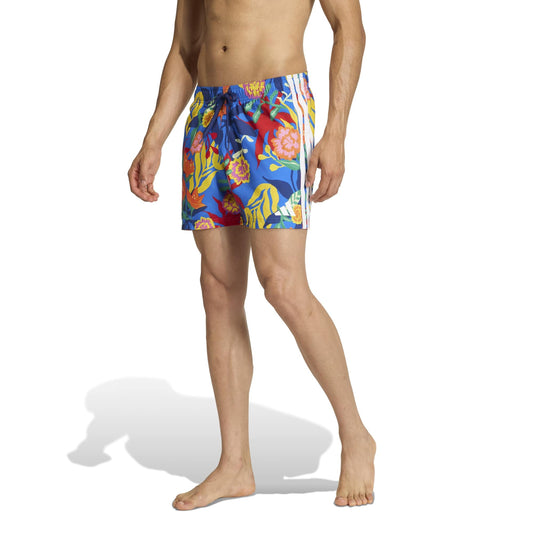MEXICANA FLORALS 3 STRIPES SWIM SHORTS 5 INCH