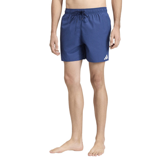 Seersucker Stripy Swim Shorts 5-Inch