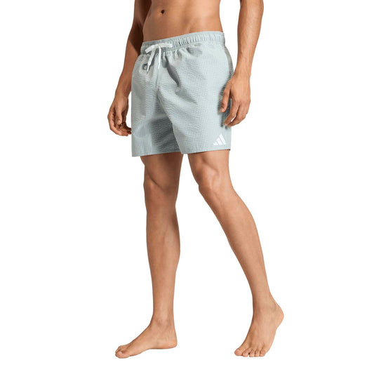Seersucker Stripy Swim Shorts 5-Inch