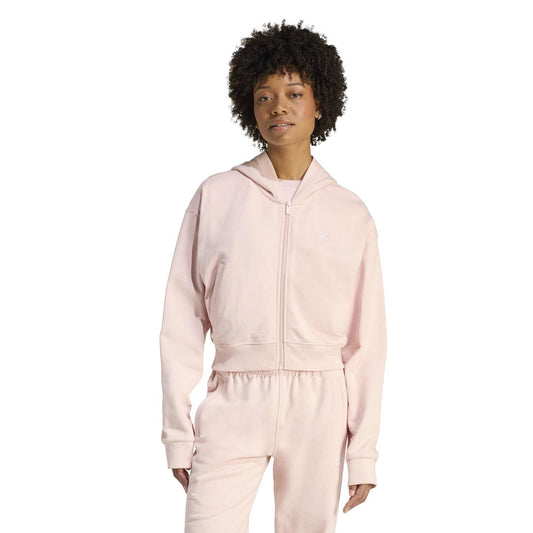 ESSENTIALS FRENCH TERRY CROPPED ZIP HOODIE