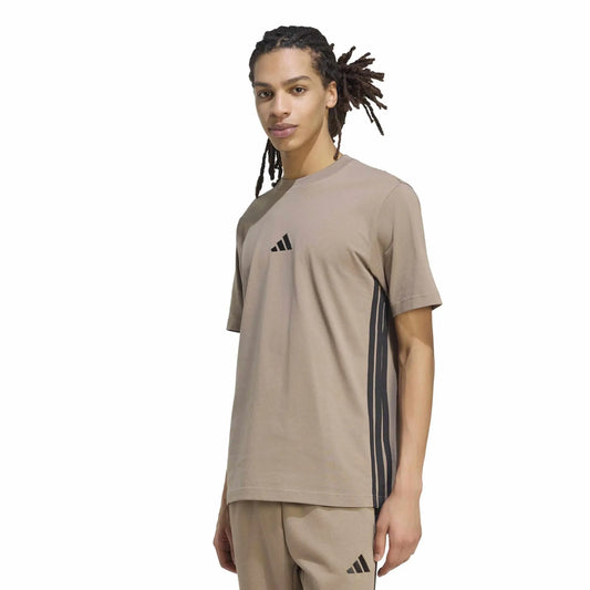 تيشيرت Essentials Three Stripes من القطن الجيرسيه