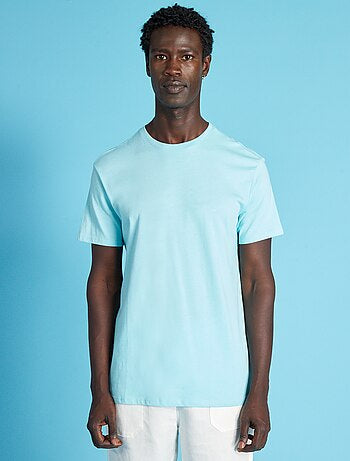 Plain jersey straight T-shirt