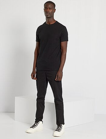 Plain jersey straight T-shirt