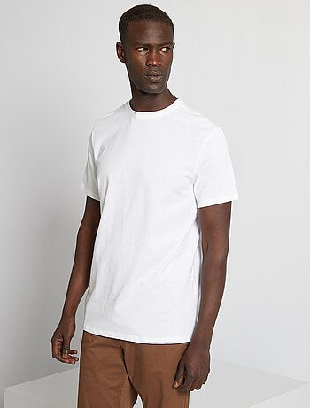 Plain jersey straight T-shirt