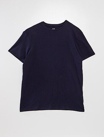 Plain jersey straight T-shirt