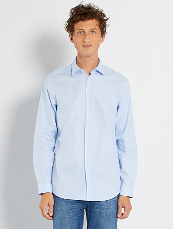 Block colour straight-cut shirt