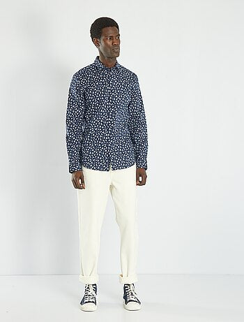 Slim-fit patterned shirt