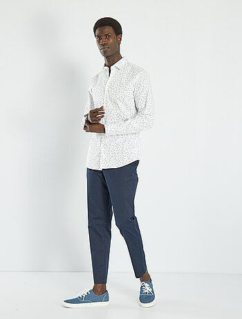 Slim-fit patterned shirt