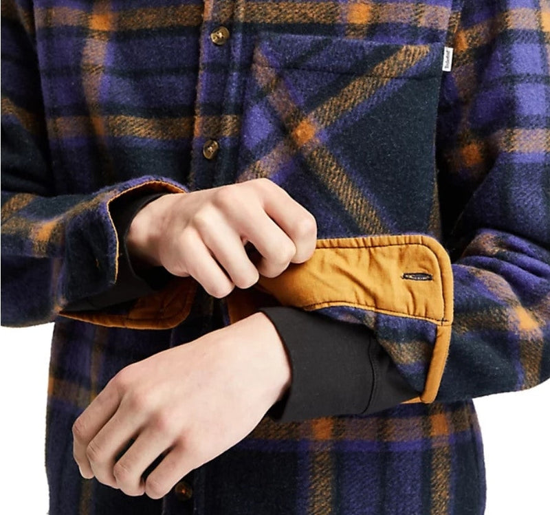 FLEECE PLAID SHIRT DEEP BLUE YD